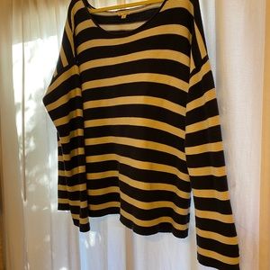 GAP blue and white stripe oversized sweater